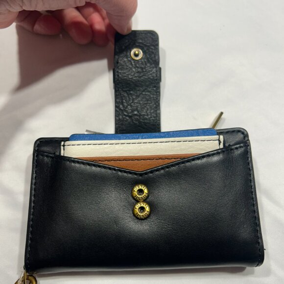 Brand New Fossil Willa Small Tab Black Wallet with a Wristlet Strap - Picture 5 of 9